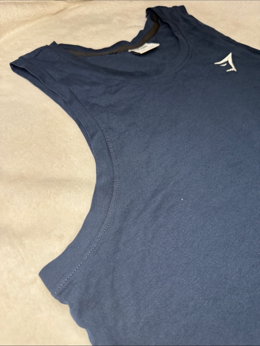Gymshark Men's Navy Blue Tank Top - Picture 3 of 5